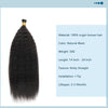 Kinky Straight I Tip Hair Extensions Natural Black