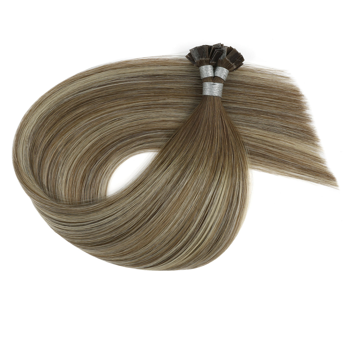 Keratin Bond Extensions Virgin Hair Rooted Highlights R3-P3/60#