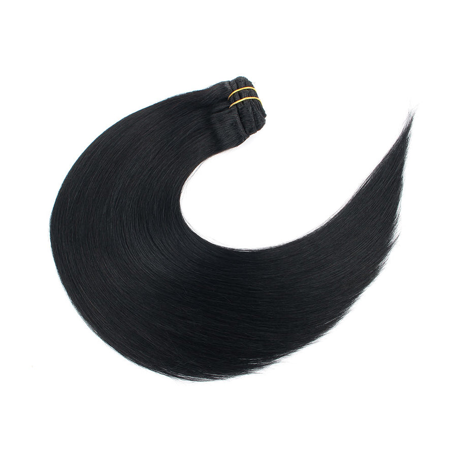 160g Jet Black 1# Clip In Hair Extensions