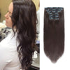 120G Dark Brown 2# Clip in Hair Extensions