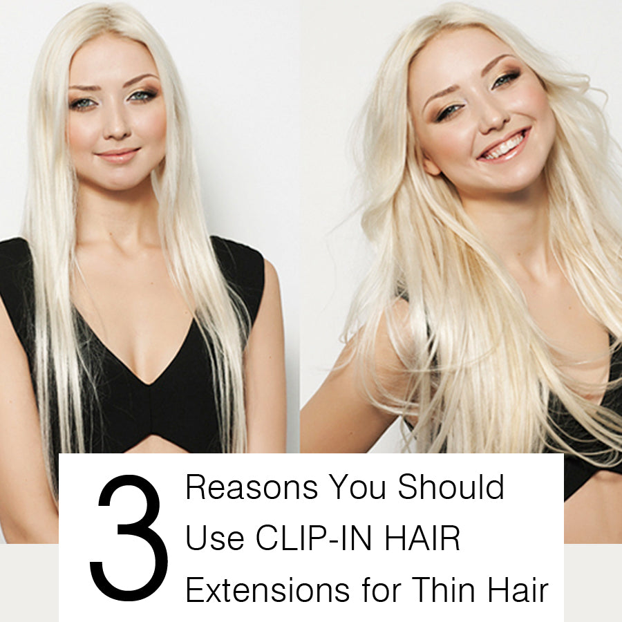 Clip in hair shop extensions on thin hair