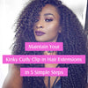 Maintain Your Kinky Curly Clip in Hair Extensions in 5 Simple Steps