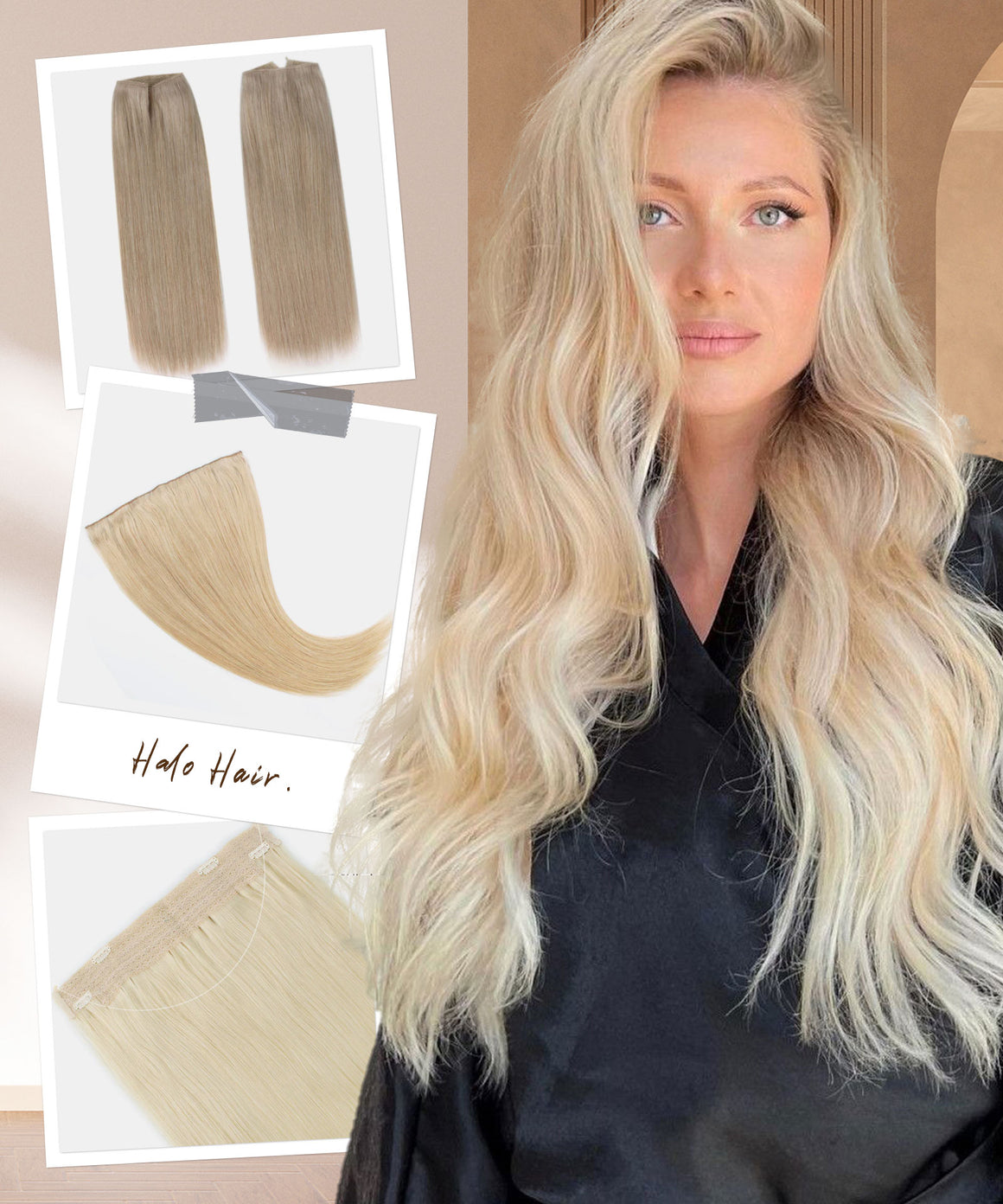 Blonde Halo Hair Extensions