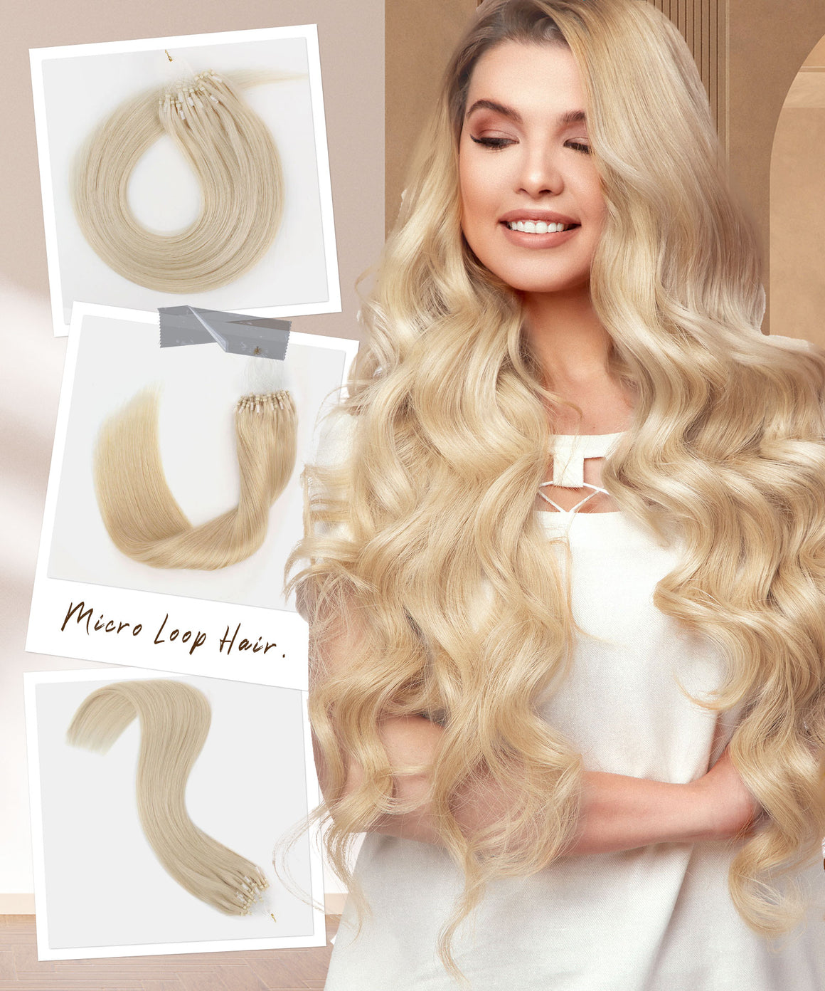 Blonde Micro Link Hair Extensions