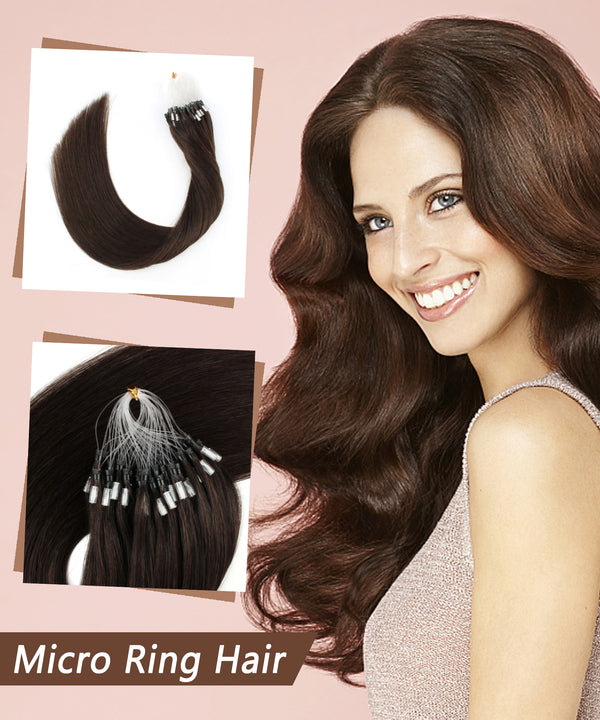 Brown Micro Ring Hair Extensions