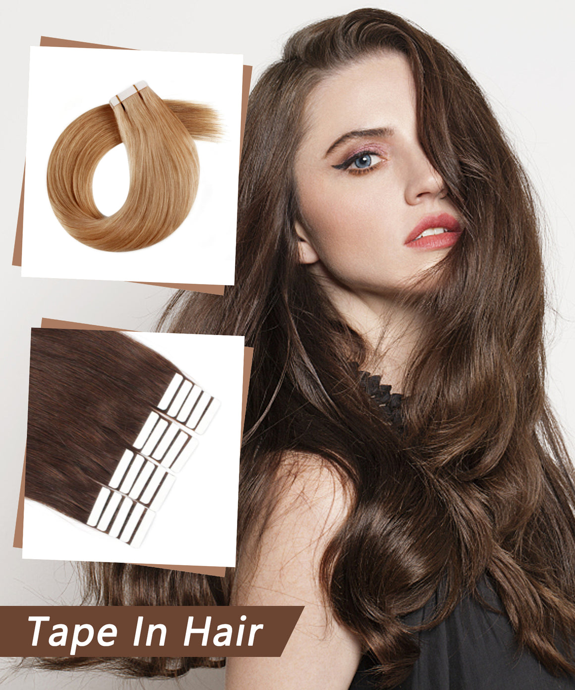 Brown Tape In Hair Extensions