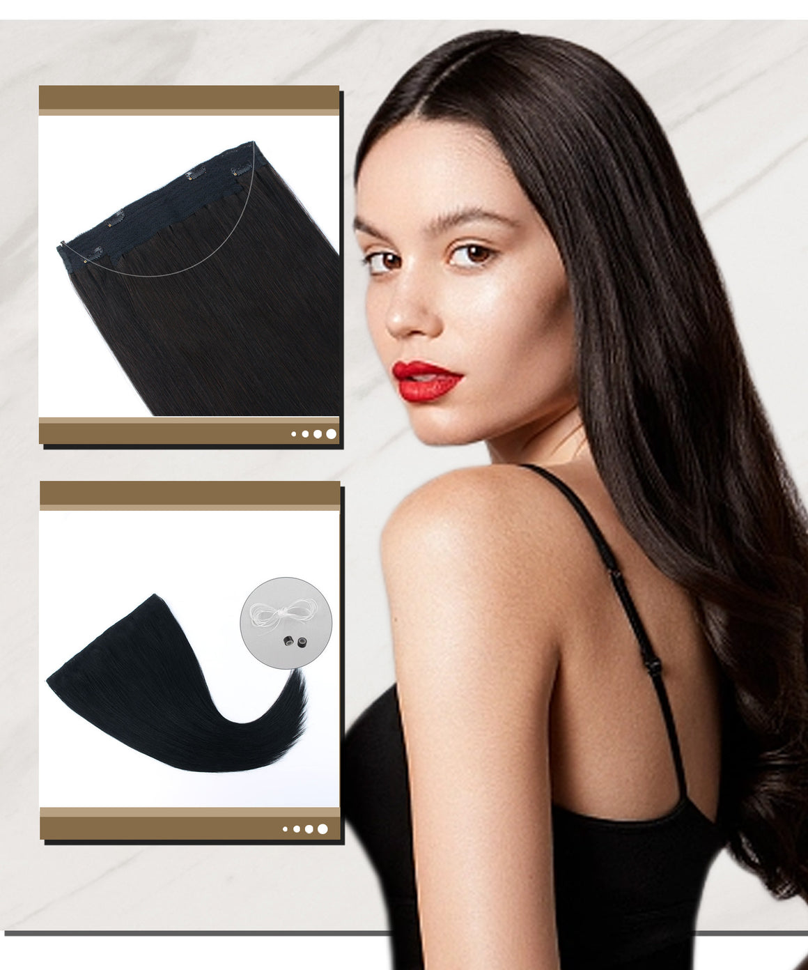 Black Halo Hair Extensions