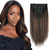 Clip in Hair Extension Yaki Straight 1BT1BP4#