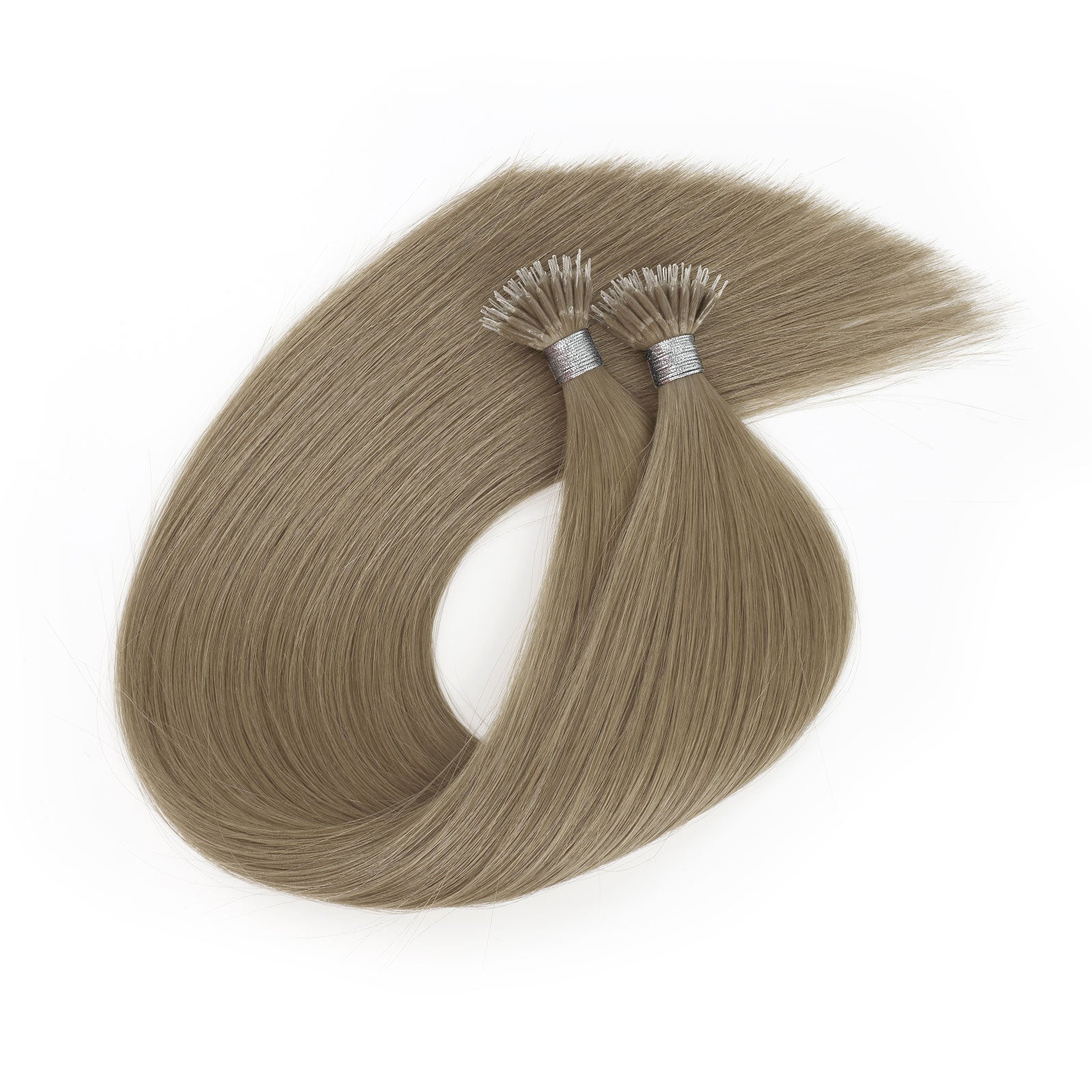 Virgin Nano Ring Hair Extensions 18A# Sandy Brown | AmazingBeautyHair