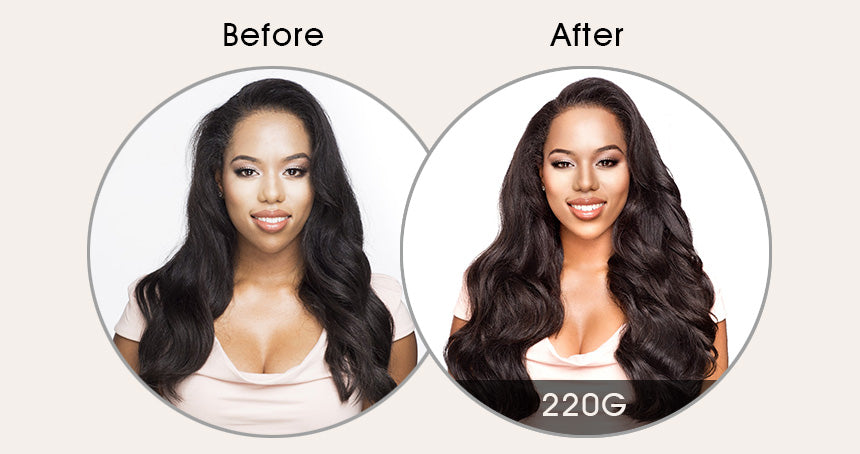 220G Clip In Hair Extensions