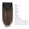 Clip in Hair Extension Yaki Straight 1BT1BP4#