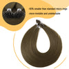Virgin Nano Ring Hair Extensions 3# Medium Ash Brown