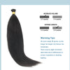 Yaki Straight I Tip Hair Extensions Natural Black