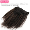 Clip in Hair Extension Afro Kinky Curly 1BT1BP4#