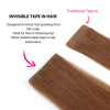 Virgin Invisible Tape in Hair Extensions Dark Auburn #33