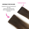 Virgin Invisible Tape in Hair Extensions Rooted Highlight R2-P4/27#
