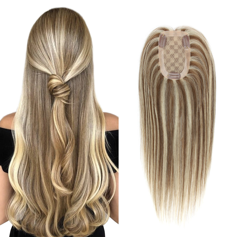 3 x 5" Silk Top Hair Topper Highlights Color P4/613#