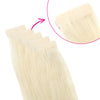 Virgin Invisible Tape in Hair Extensions Light Blonde #60