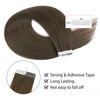 Virgin Invisible Tape in Hair Extensions Dark Chocolate Brown #2A