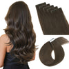 Virgin Invisible Tape in Hair Extensions Dark Chocolate Brown #2A