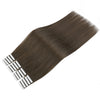 Virgin Invisible Tape in Hair Extensions Dark Chocolate Brown #2A