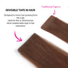 Virgin Invisible Tape in Hair Extensions Dark Auburn #30
