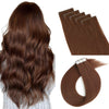 Virgin Invisible Tape in Hair Extensions Dark Auburn #30