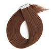 Virgin Invisible Tape in Hair Extensions Dark Auburn #30
