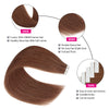 Virgin Invisible Tape in Hair Extensions Dark Auburn #30