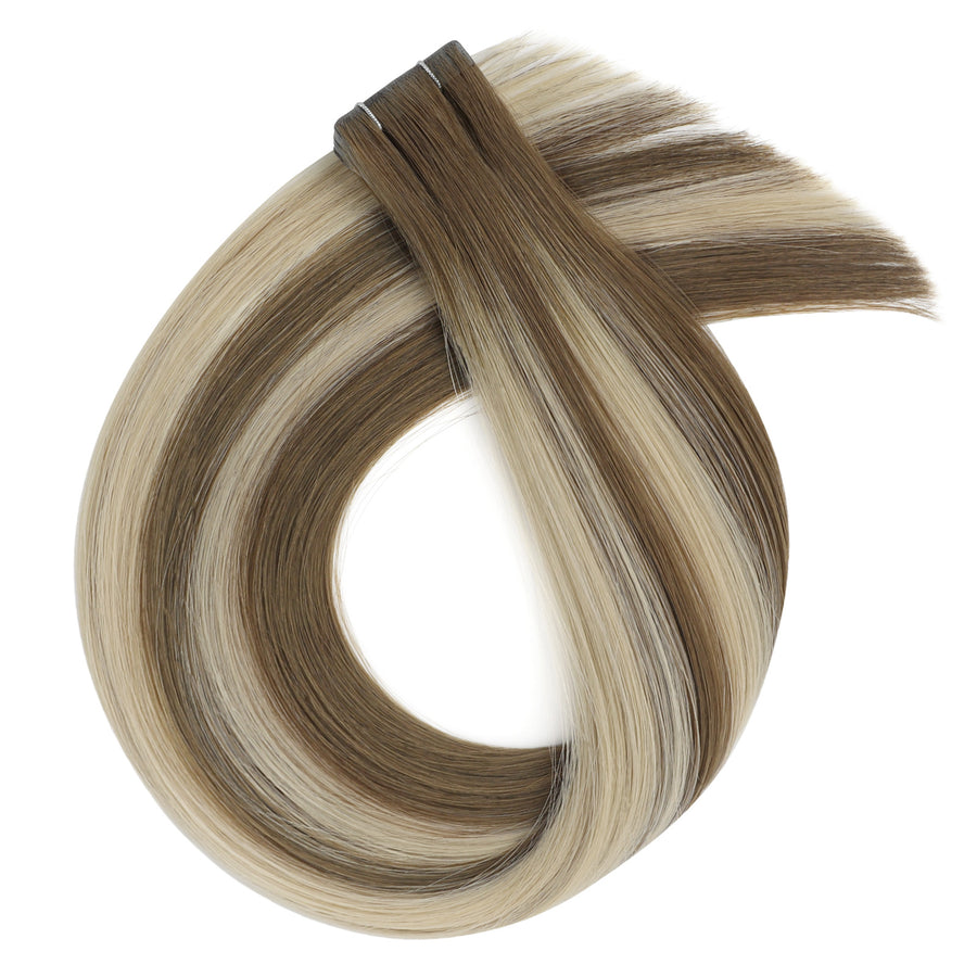 Virgin Invisible Tape in Hair Extensions Rooted Highlights #R3-P3/60