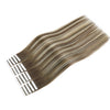 Virgin Invisible Tape in Hair Extensions Rooted Highlights #R3-P3/60