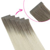 Virgin Invisible Tape in Hair Extensions Ombre #T16A/60A