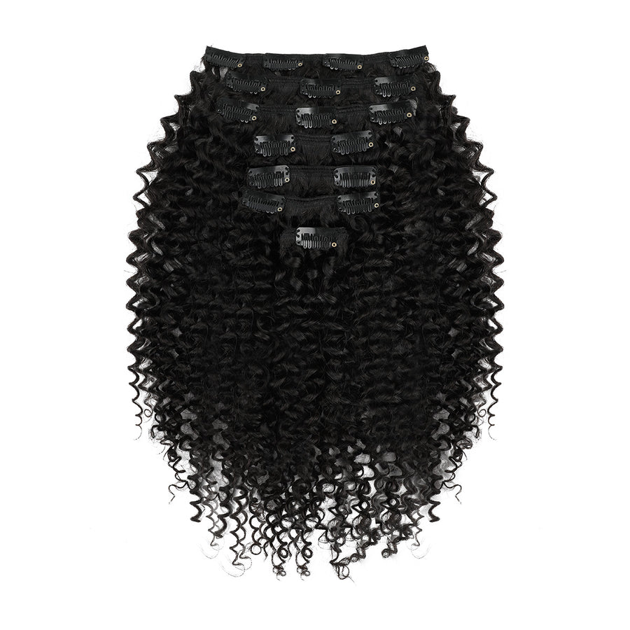 Jerry Curly Clip-In Extensions Virgin Human Hair