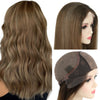 Silk Top Lace Front Wig 100% Virgin Human Hair Balayage Color B2/8#
