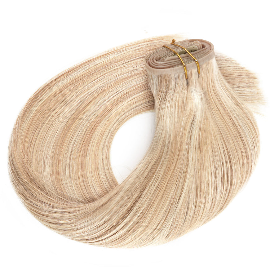 Seamless PU Clip in Extensions Virgin Hair Highlights P18A/60A#