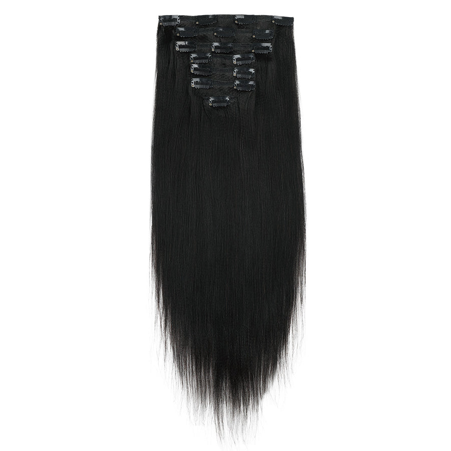 Yaki Straight Clip-In Extensions Virgin Human Hair
