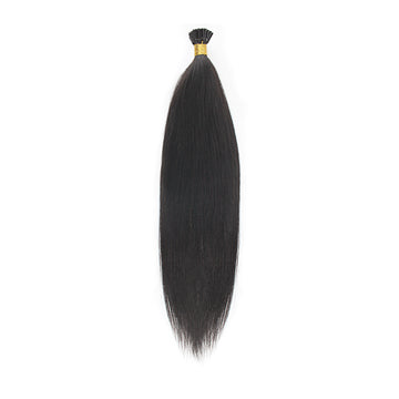 Yaki Straight I Tip Hair Extensions Natural Black