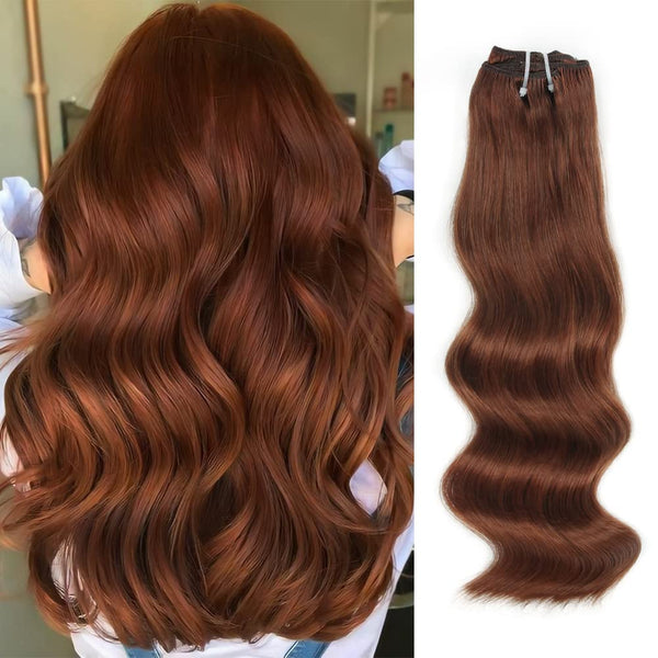  Dark Auburn (33) Clip in Hair Extensions - 100% Remy Human Hair  by Estelle's Secret, 16 Straight - 120g : Beauty & Personal Care