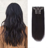 120g clip in hair extensions off black 1B# 18"|var-31957206892616