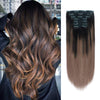 120g clip in hair extensions balayage #2/6 16"|var-31955963281480