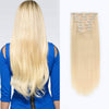 120g clip in hair extensions beach blonde 613# 18"|var-31957206990920