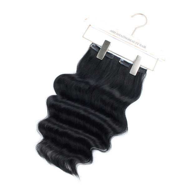 140g Jet Black 1# Clip In Hair Extensions