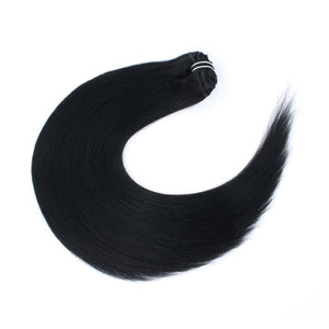 140g clip in hair extensions jet black 1# 22"|var-31957320499272