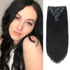 220g Jet Black 1# Clip In Hair Extensions 22"