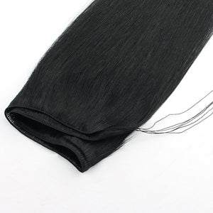 Jet Black (#1) Hand Tied Hair Extensions