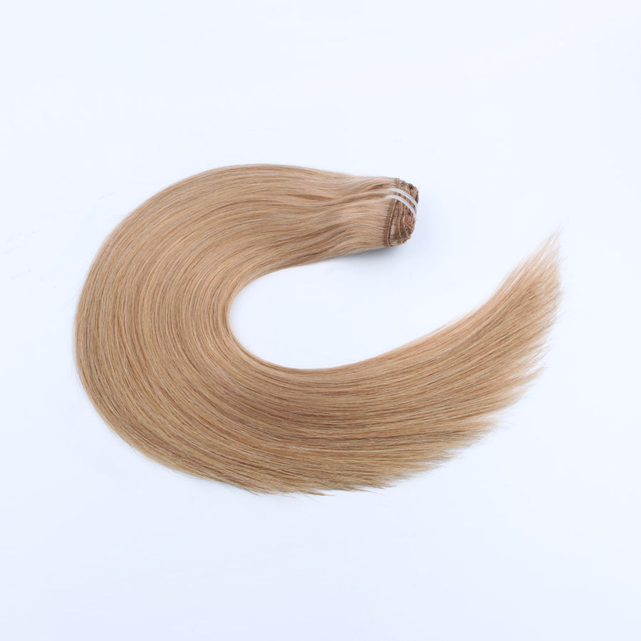 140g Golden Brown 12# Clip In Hair Extensions 20"