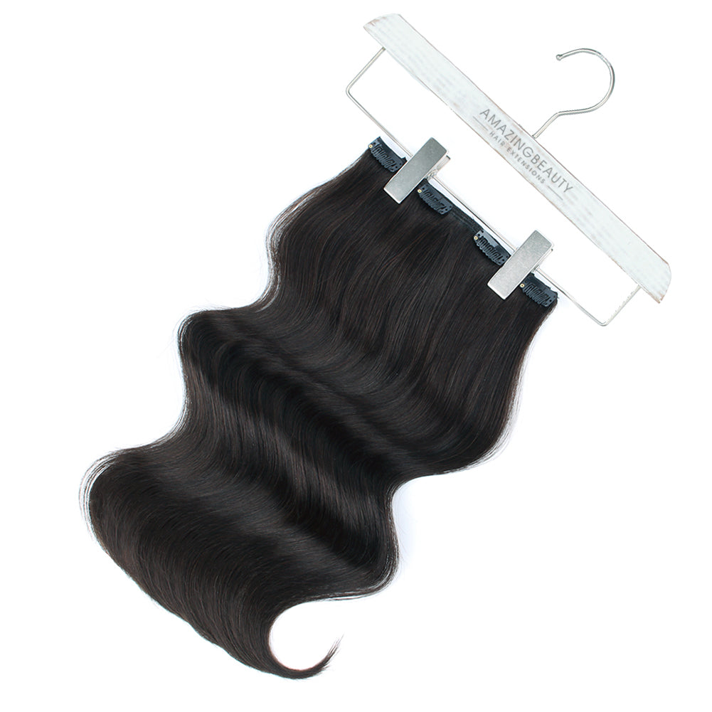 220g Off Black 1B# Clip In Hair Extensions 22"