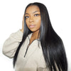 120G Jet Black 1# Clip in Hair Extensions 16 Inch