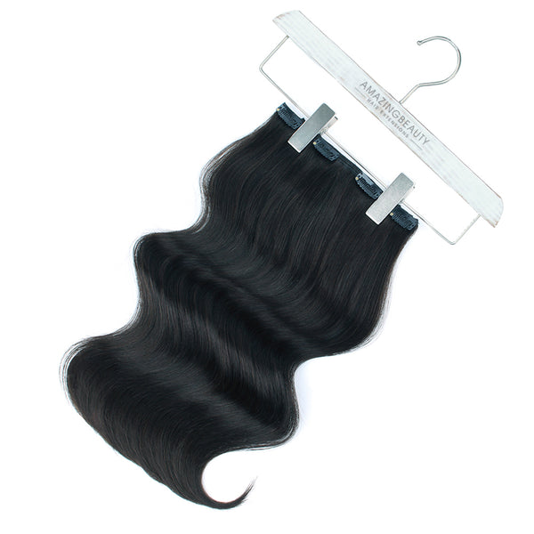 220g Jet Black 1# Clip In Hair Extensions 22