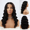 4x4 Transparent Lace Closure Wig Natural Black Water Wave Wigs